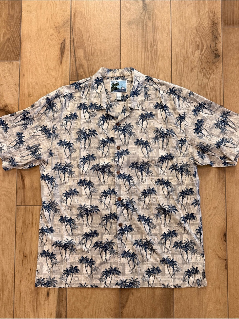 AFTCO Blue Water Hawaiian Shirt Size XL
